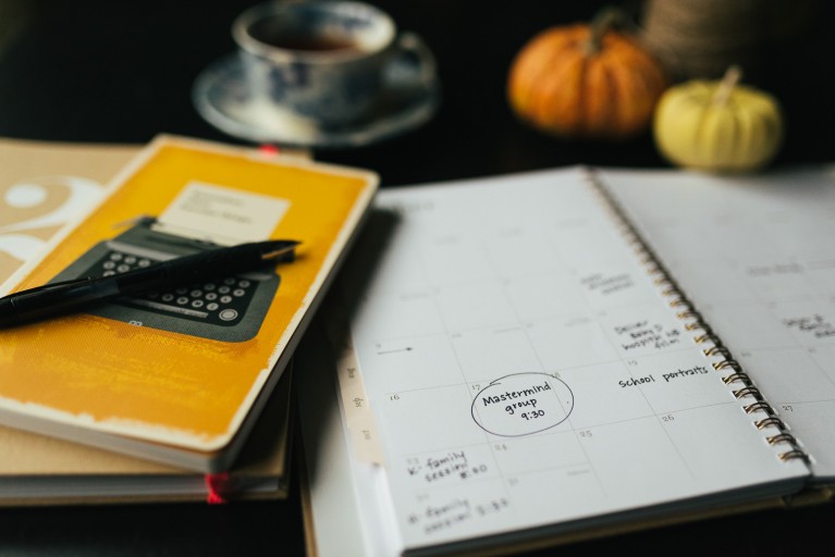 calendar and notebook by Carrie Yuan