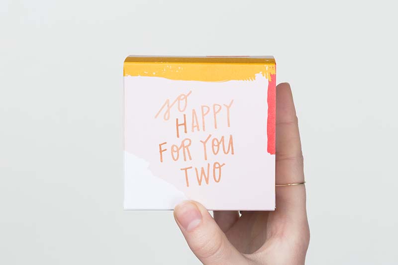 Client gifts, modern packaging for wedding client