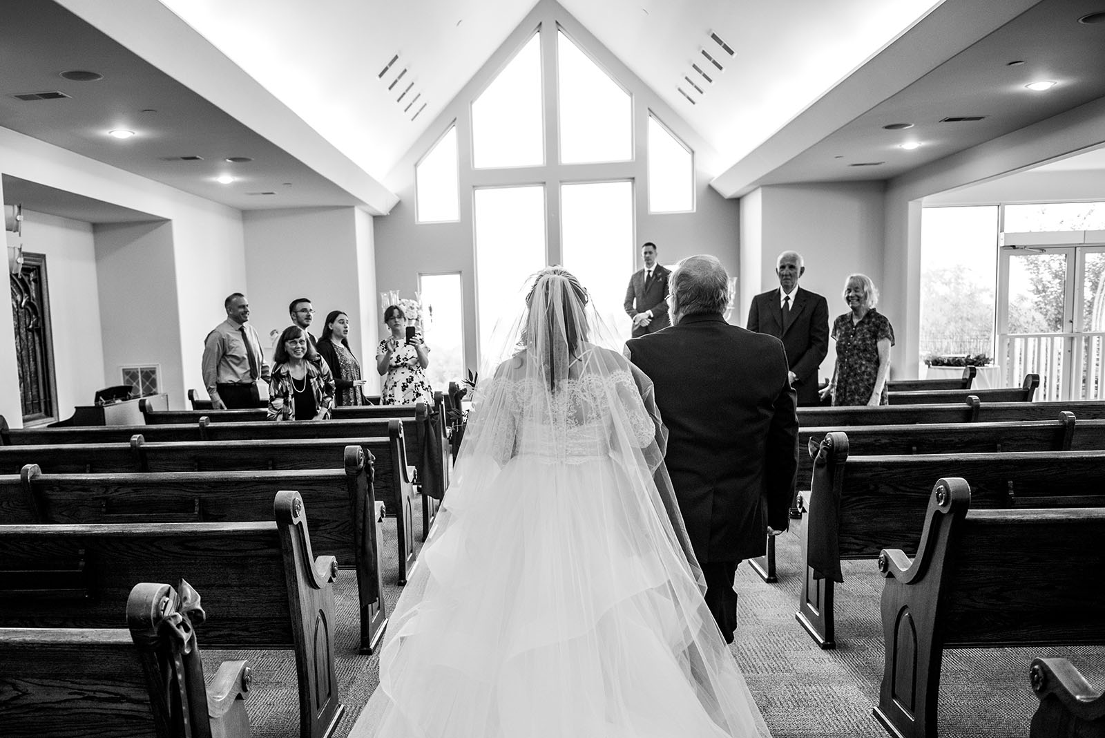 jacquelynn buck @photographybyjacquelynn @forever_afters love in the time of covid 4 Empty church during a Covid wedding