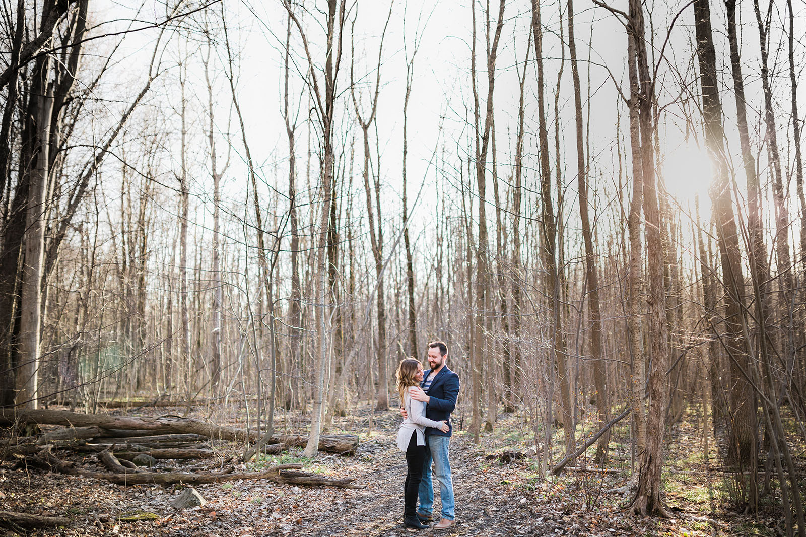 photo of a couple in the woods by Sonia Bourdon