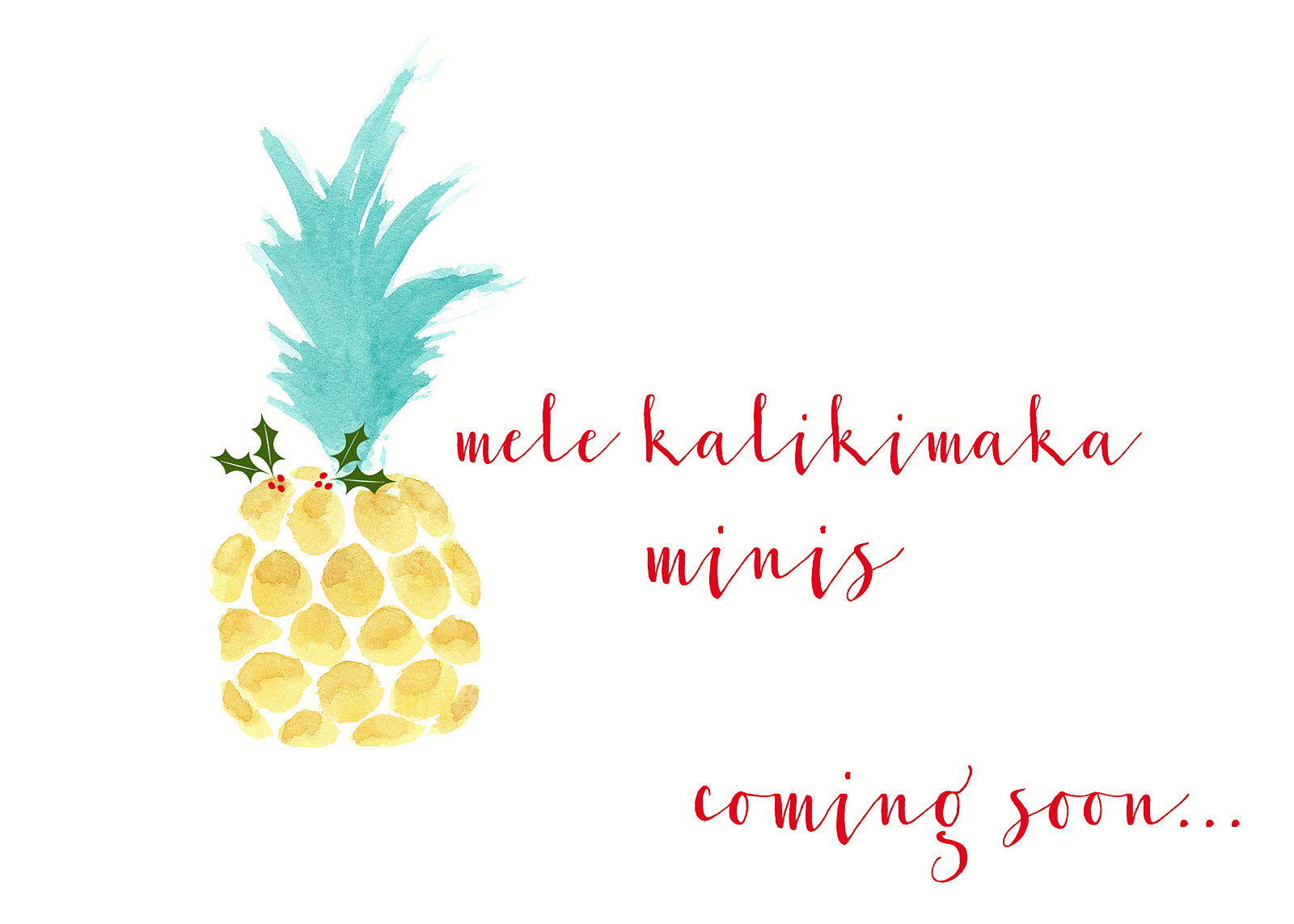 watercolor pineapple ad by Allison Gipson