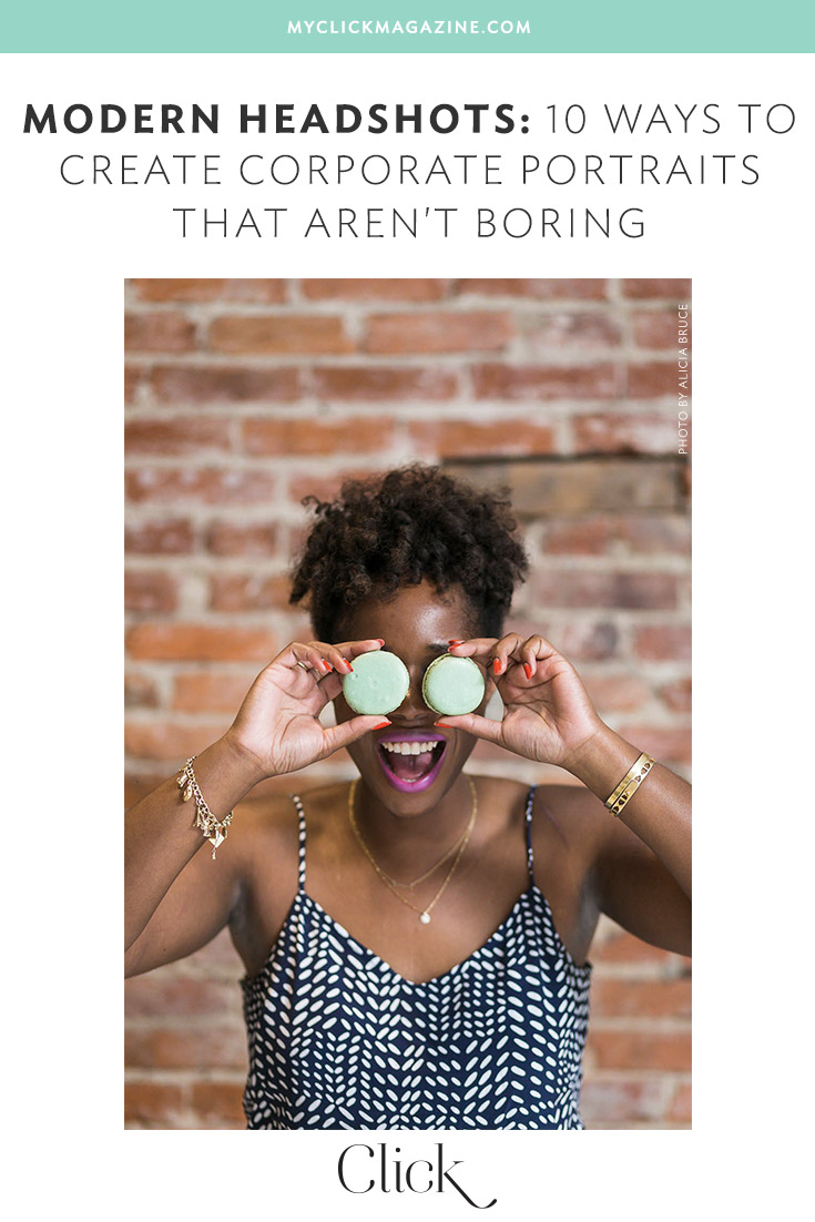 fun, modern corporate headshots for creatives