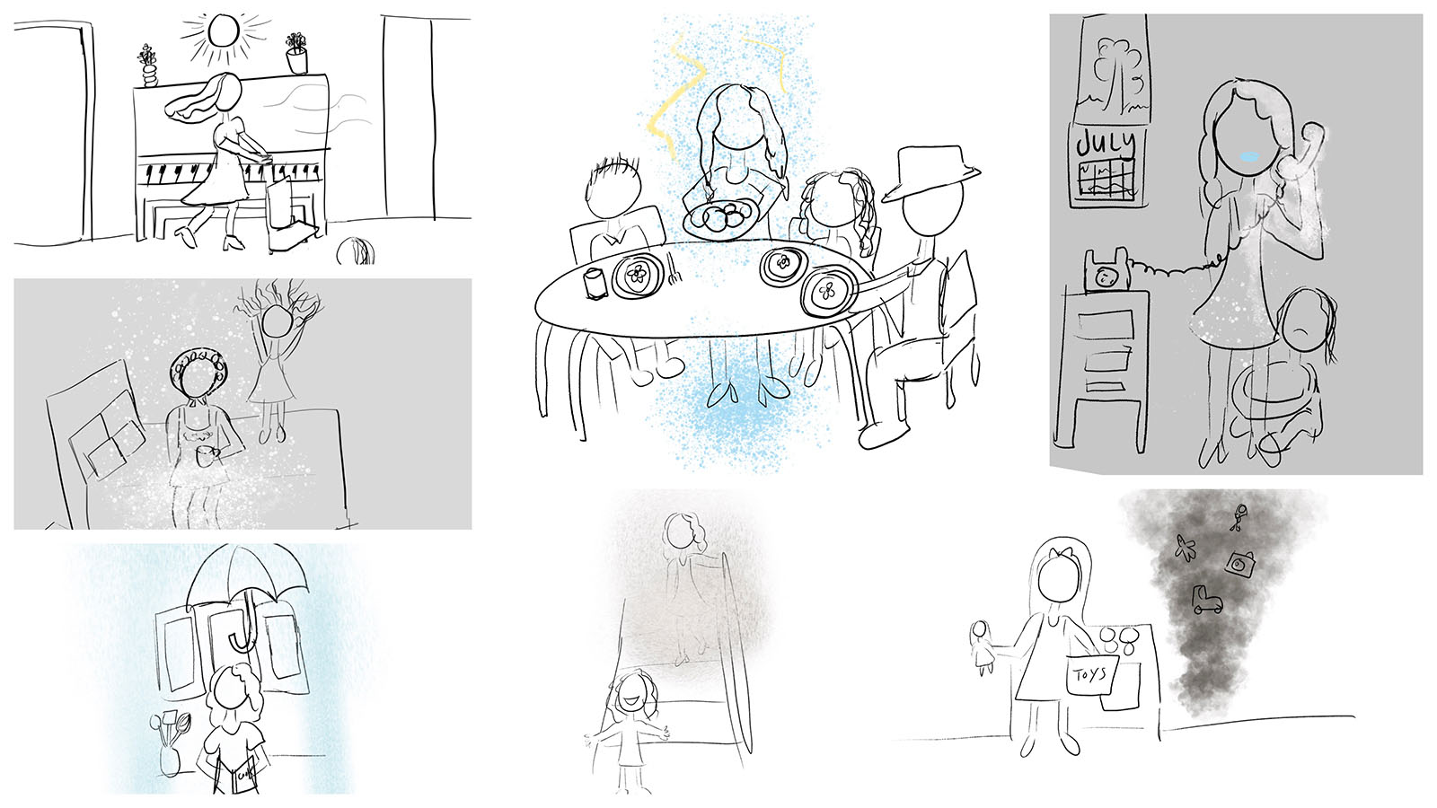tenleyclark-sonyalphafemale-sketches2 Sketches of Tenley Clark's cinemagraphs
