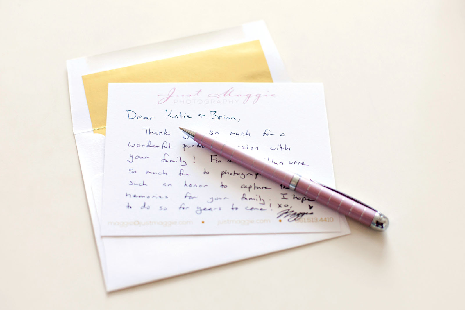 thank you letter by Maggie Keegan Gross