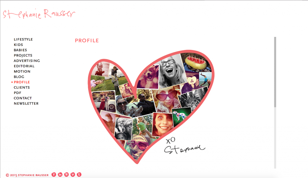 about me page